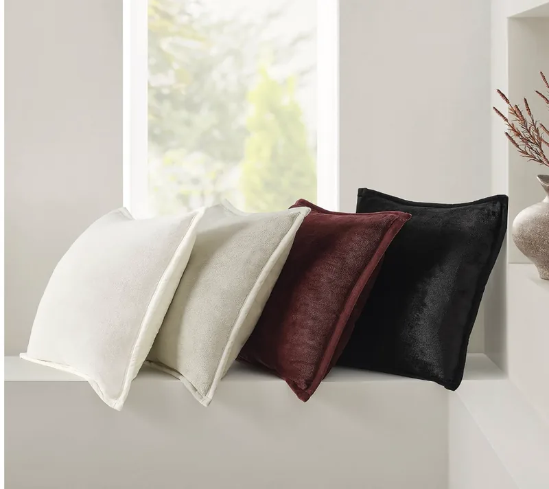 Pair of UGG Coco luxury fleece decorative throw pillows